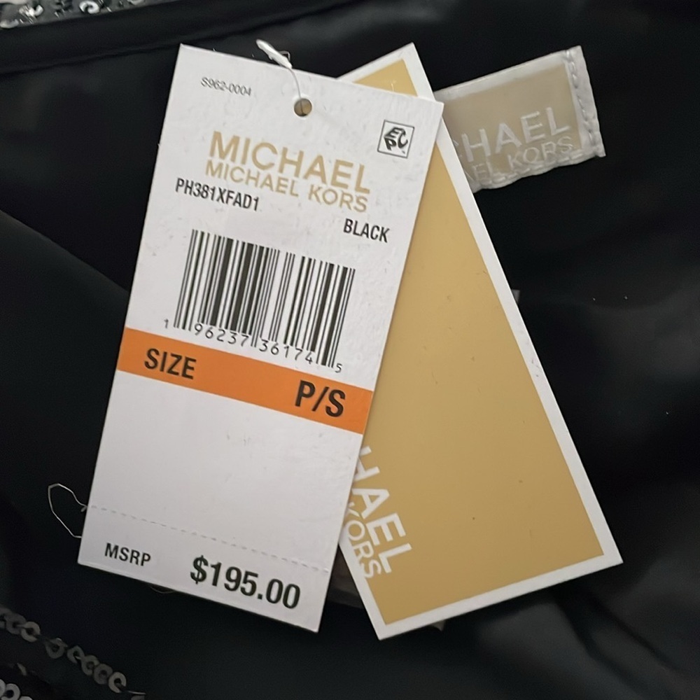 ♥️Michael Kors♥️Black long sleeves sequence, mini cocktail dress size (S/P) - Picture 10 of 13